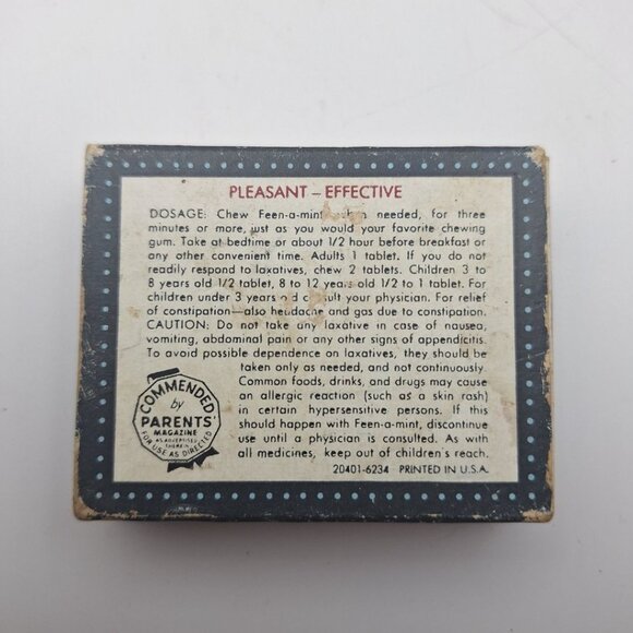 Vintage Tins Medicine Cabinet Props Sucrets Cough Drops Feena Mint Gum Box - Picture 5 of 13